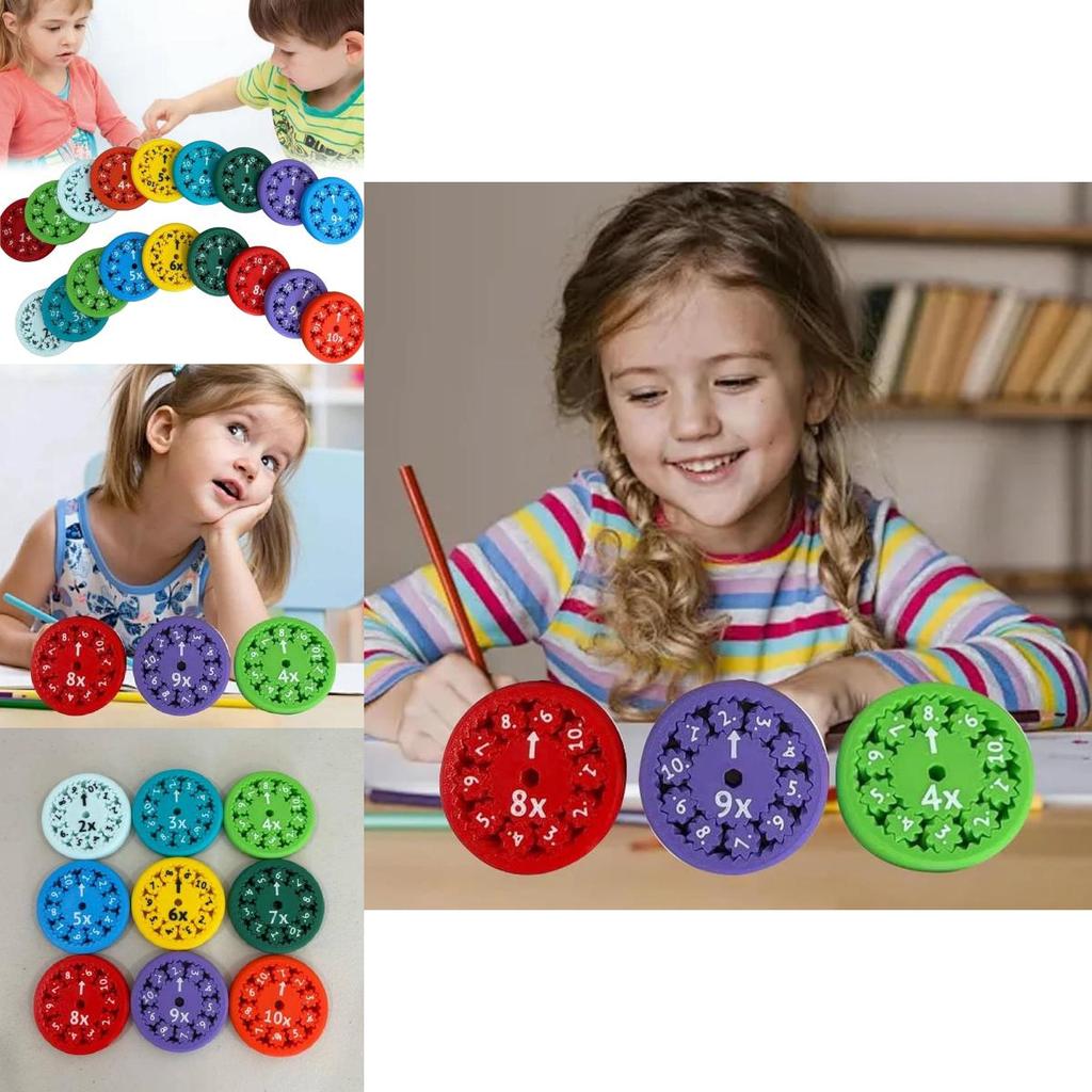 Educational Math Fidget Spinners For Learning Arithmetic With Colorful Plastic Material