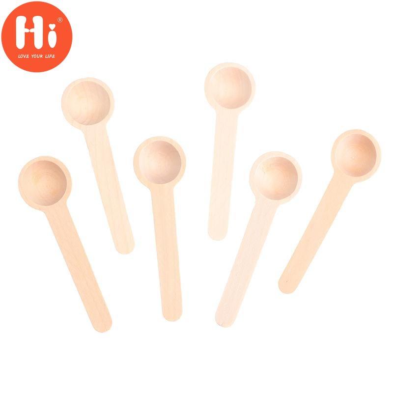 Hi 50Pcs Handmade Small Wooden Spoon Mini Wooden Spoon Coffee Spoon