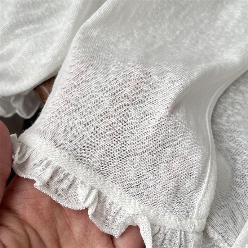 Mädchen Sommer Dünner Sonnenschutz-Strickjacke Stilvoller Spitzenrand Klimaanlagen-Hemd Baby Vielseitige Jacke