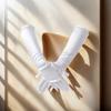 Kids White Gloves for Ceremony School Boys and Girls White Elastic Gloves for Dress Etiquette Gloves Stage Performances