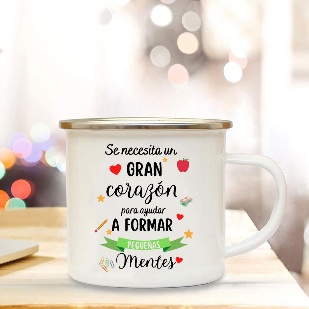 It Takes A Big Heart To Help Shape Little Minds Spain Enamel Mugs Mug Beer Cup Cupshe Coffee Travel Mug Kawaii Custom Cups Funny