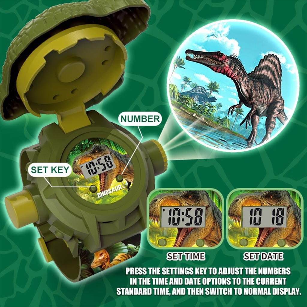 Dinosaur Watch Flashlight Projector Toys Animal Pattern Torch Educational Toys Gift