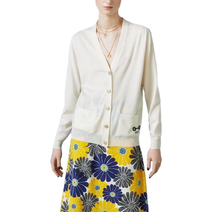 Gucci Gg Intarsia Knit Cardigan 731059-XKCZ3-9791