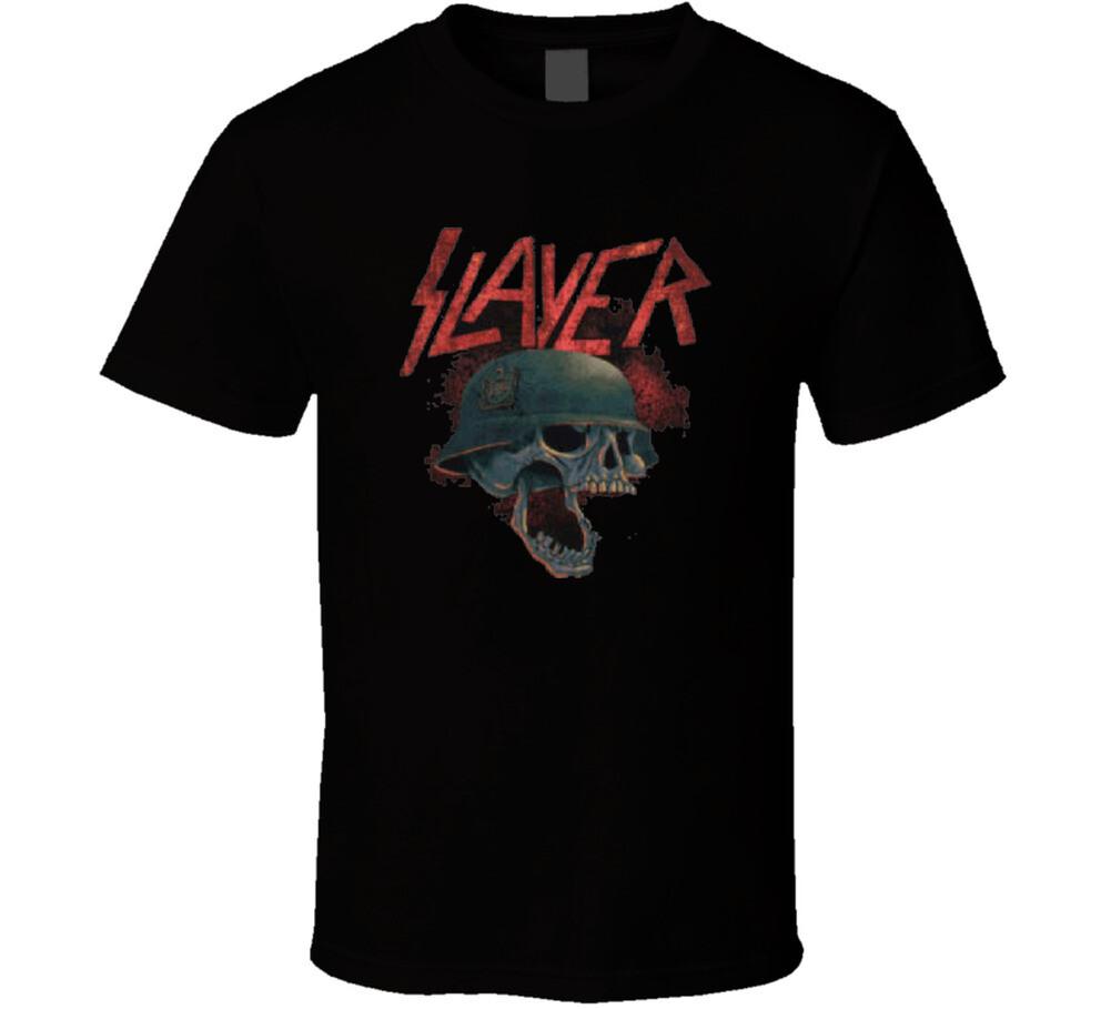 Rock Metal Band Slayer Skull Logo T Shirt XL