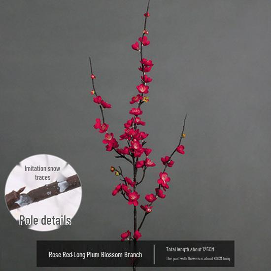 Artificial Peach & Plum Blossom Tree Ornaments – Chinese New Year Decorative Flower Arrangement