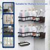 MAGICLULU Bathroom Corner Rack 3-Piece Set: Strong Adhesive, No Drilling Required, Stainless Steel, Rustproof, with Soap Dish, Drainer, Bathroom Stora