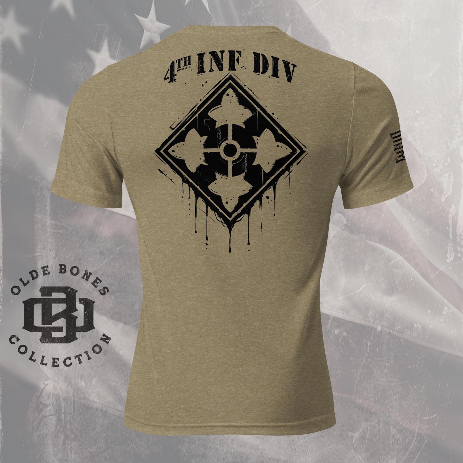Army 4th Infantry Division, Army T-Shirt, Military Shirt 2XL