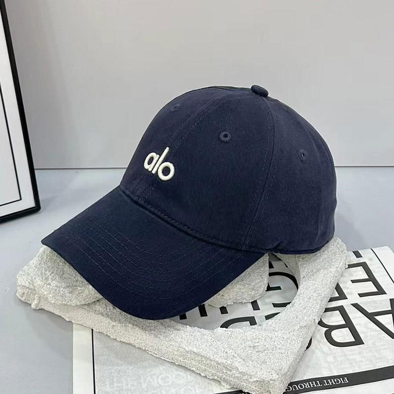 alo 3D Letter Embroidered Soft Top Baseball Cap for Women Casual and fashionable all-season Korean-style sun hat for men