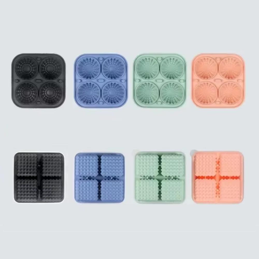 Silicone Ice Cube Mold Tray with Lid - Prism Ball Ice Cube Mold Suitable for Whisky Cocktails Juice Etc. Ice Cube Mold Cocktai 6
