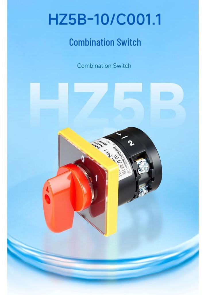 Zhuochao HZ5B-10/C001.1 Two-Speed One-Section 0-1 Universal Rotary Switch