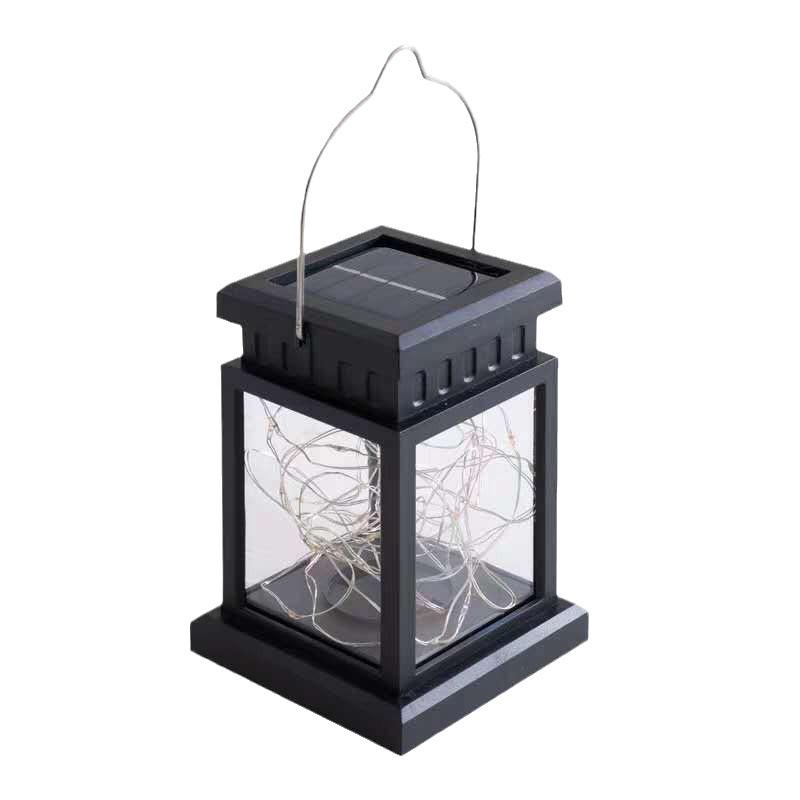 Solar Retro LED Copper Wire Star Lantern Outdoor Atmosphere Lights for Courtyard & Balcony