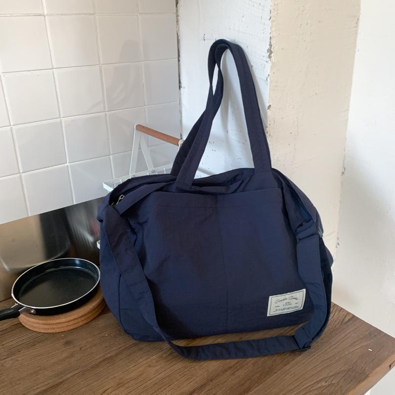 Canvas bag women's large-capacity new summer versatile simple messenger bag casual college student tote bag