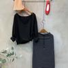 C S In The Room Women Padou V neCk Off Shoulder Long SleeVe SweatShirt Set 3  
