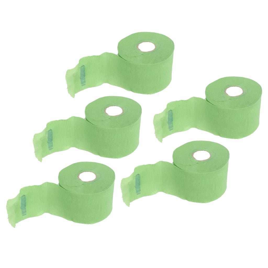 5 Rolls Disposable Barber Paper Neck Strips Self Adhesive Hairdressing Stretchy Wrap for