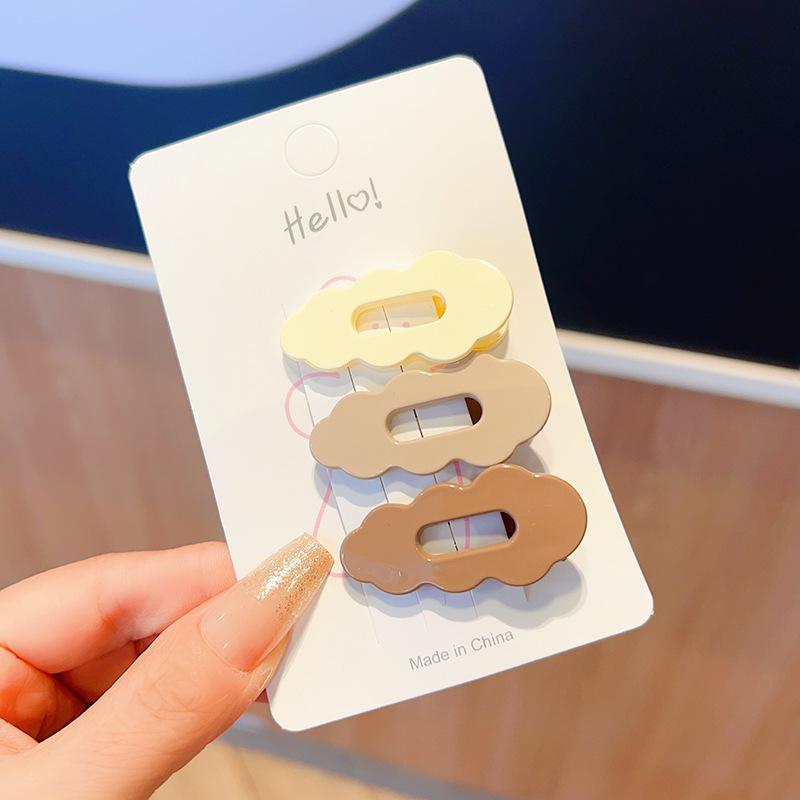 

3 шт. Милые детские заколки для волос, Прекрасные заколки для челки для девочек, Набор однотонных зажимов для волос, Аксессуары для волос для детей, Головной убор, Заколки Size fits all