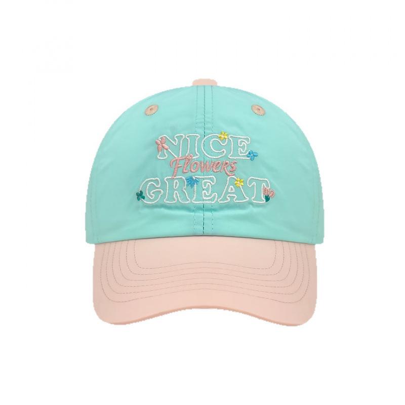 Small Fresh Dopamine Contrasting Letters Embroidery Baseball Hat Men'S And Women'S Caps Show Face Small Sun Protection