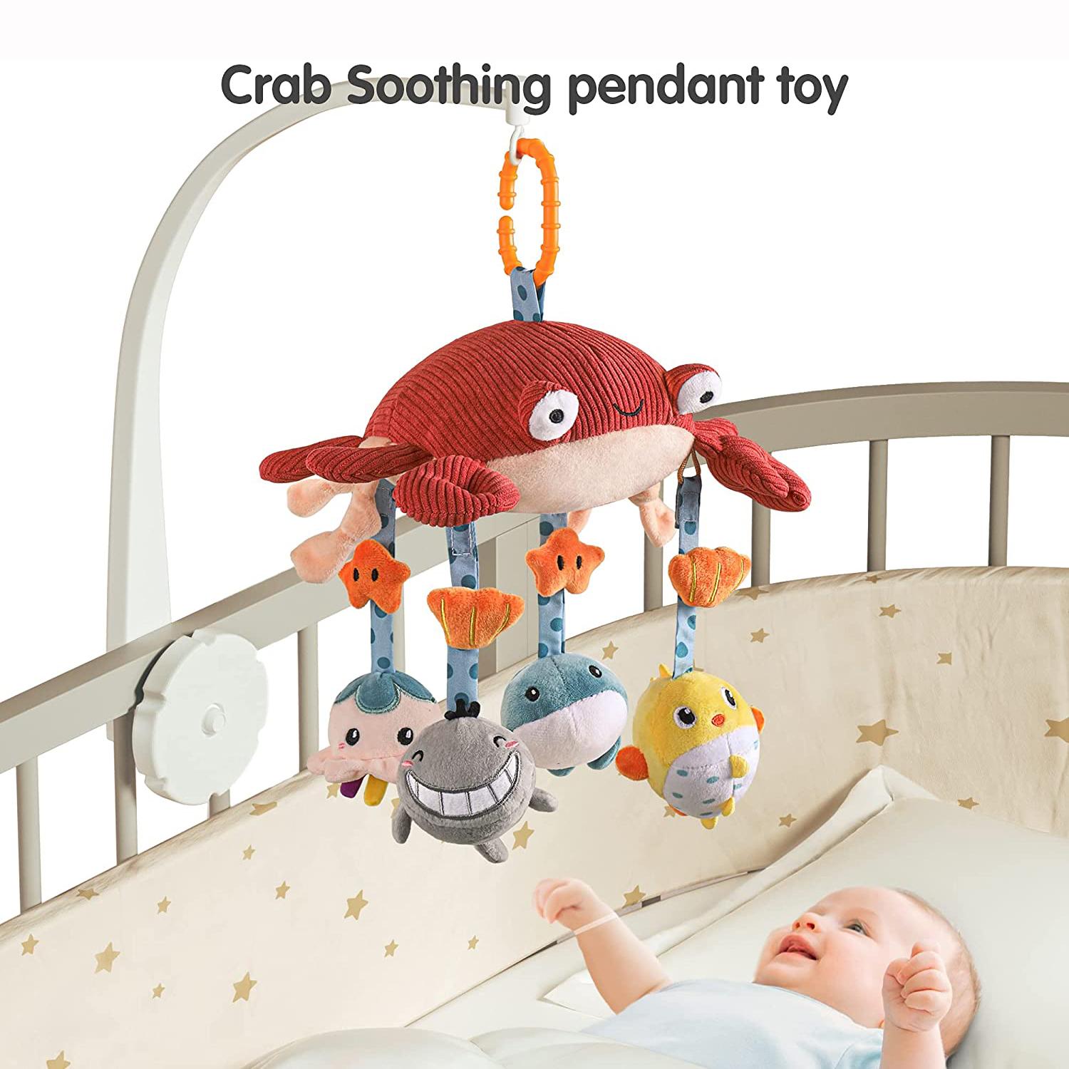 Hochet Carillon Bébé 0-12 Mois Jouet De Poussette Bébé Regerly - Hochets Animaux En Peluche Doux Avec Carillon, Jouet D'Éveil Pour Siège Auto Et Poussette, Cadeau Idéal Nouveau-né 0-12 Mois