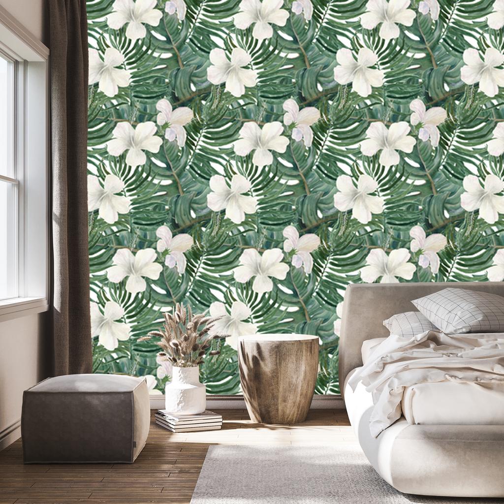 Palm Leaves Wallpaper for Living Room and Bedroom 50x1000