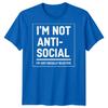 Ich bin nicht unsozial – sozial selektiver Introvertierter Humor – Herren-T-Shirt