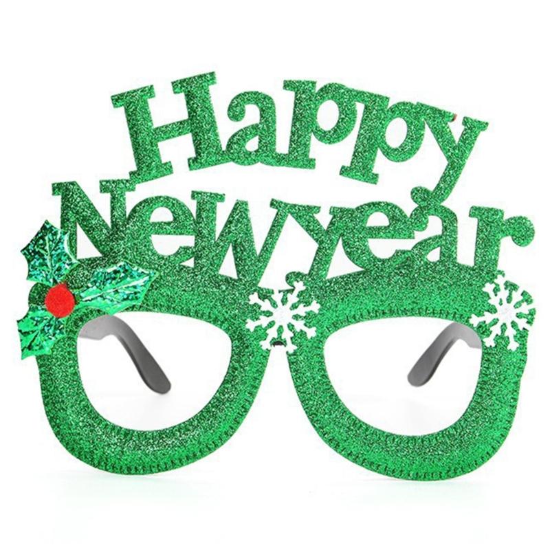 

Happy New Year Glasses Frame Christmas Glasses Photo Prop Christmas Decorations New Year Navidad Teens Adult Gift