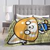 Aggretsuko Warm Soft Blanket  Students Plush Throw Blanket Novelty Living Room Flannel Bedspread Sofa Bed Cover
