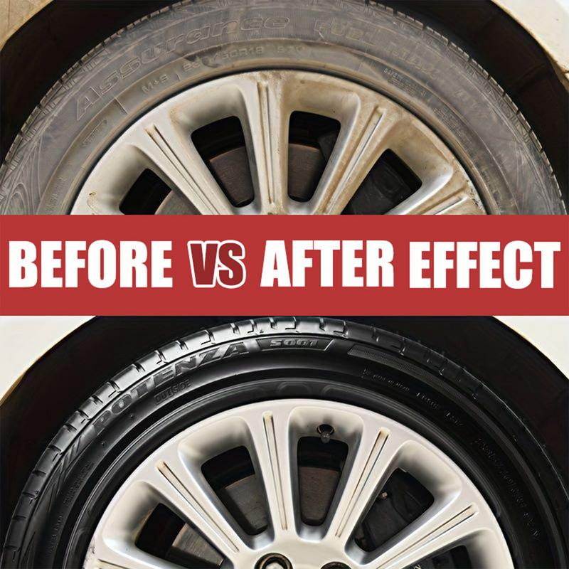 Car Tire Shine Spray 3.38oz Car Tire Maintenance Wax Waterproof Vehicle Tire Polishing Wax Rubber Renovation Agent For Trucks