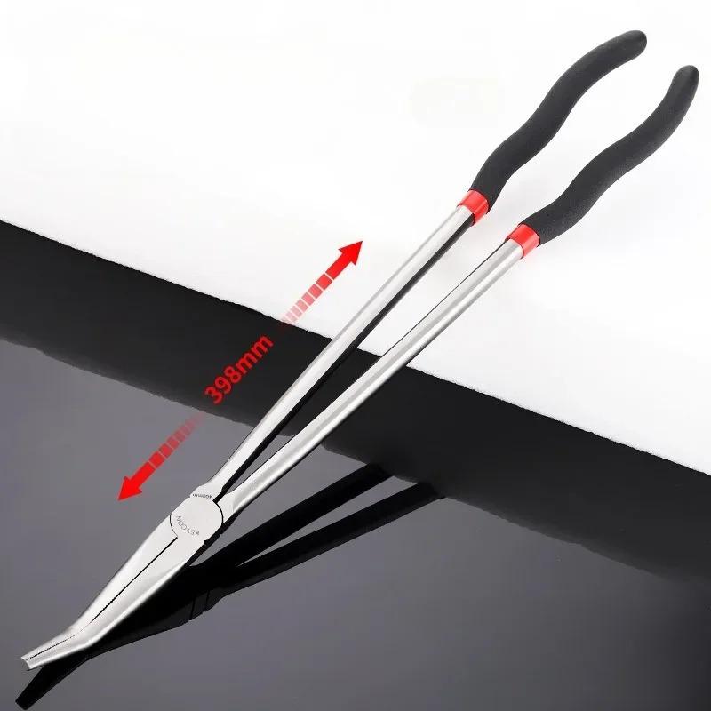 1Set 16inch Multi-purpose Long Nose Pliers Straight Needle Nose Pliers 25 / 45 Degree Curved Without Logo