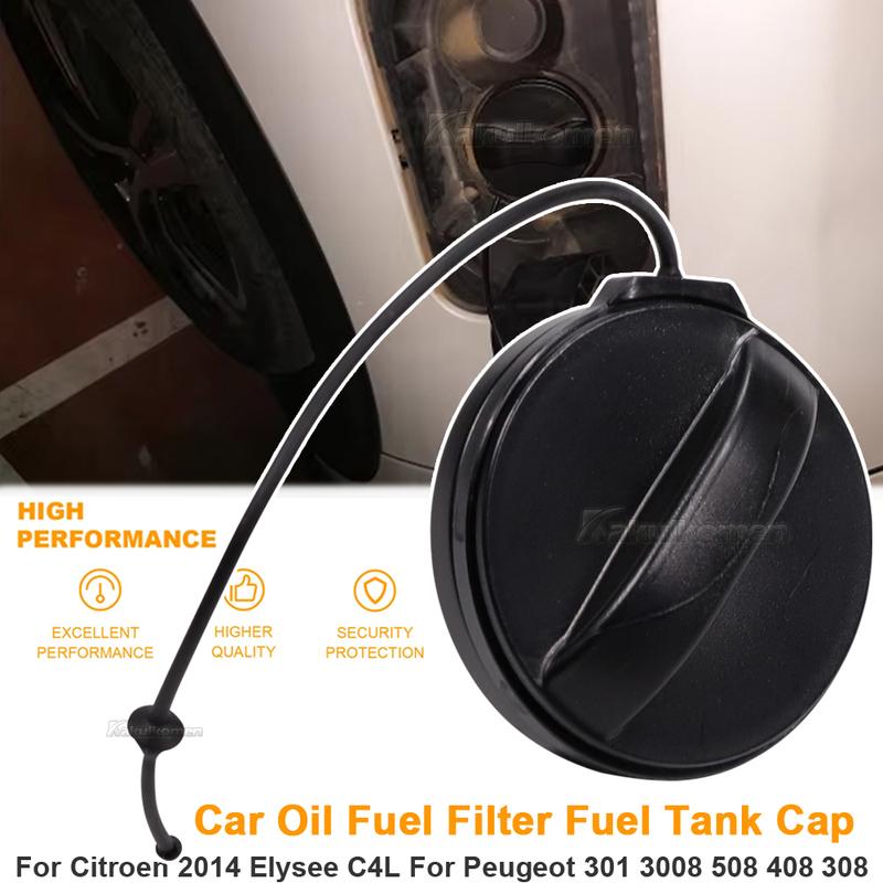 For Peugeot 301 3008 508 408 308 For Citroen 2014 Elysee C4L Car Oil Fuel Filter Tank Cap Cover 1609818980