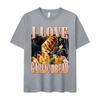 Funny Meme I Love Garlic Bread Skeleton Graphic Printed T Shirt Women Casual Short Sleeve Tshirts Summer Roundneck Clothing Top