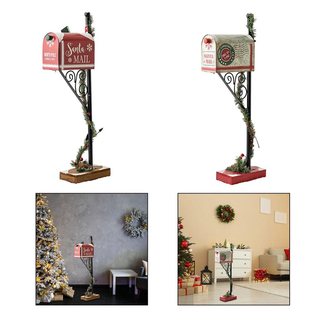 Christmas Santa Mailbox Creative Unique Sturdy Christmas Decoration Decorative for Indoor Outdoor Party Holiday Home Xmas