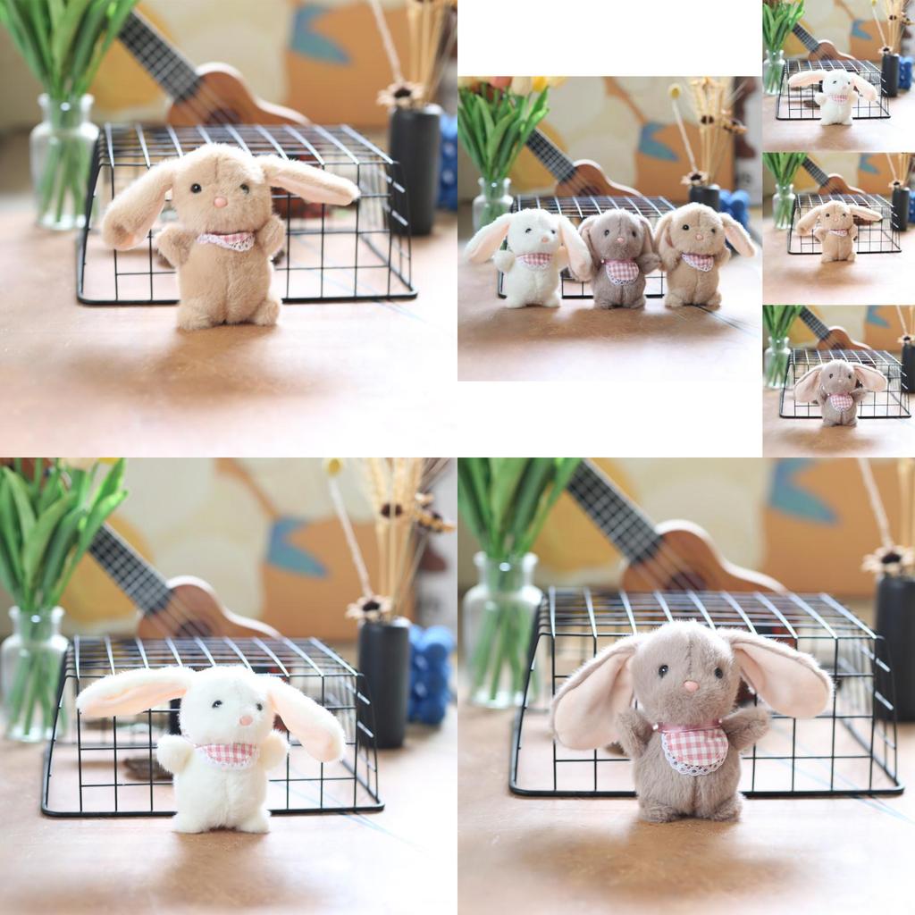 Cute Fluffy Rabbit Plush Keychain Soft Toy Bag Charm For Kids And Adults