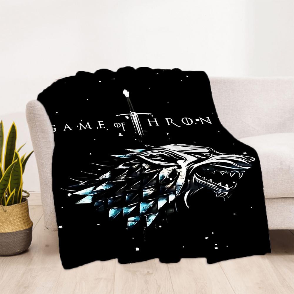 1PC Game of Thrones Outdoor Blanket Lightweight Flannel, Soft & Warm, All-Season Use for Sofa, Outdoor092