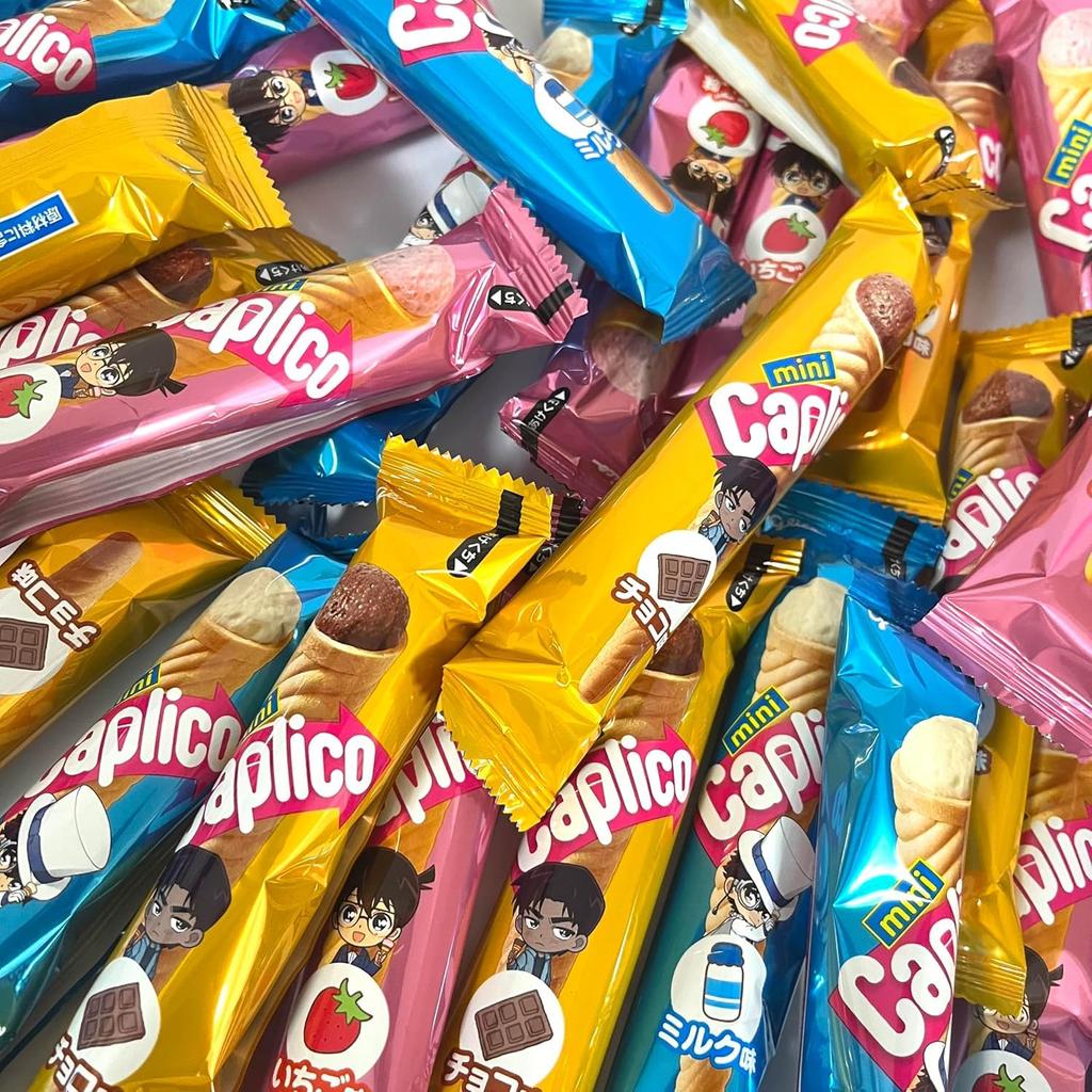 Glico Caprico Mini Assortment Pack Total of 50 Bottles Chocolate 15 Strawberry 15 Milk 440g Commercial Big Assortment Pack Assortment (20 Flavor,