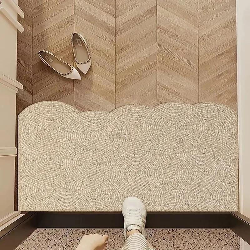 

Flower Door Mat Indoor Non-Slip Entrance Doormat Low Profile Mat Foot Mat Supe Absorbent Welcome Bathroom Rug Front Door Carpet 40x60cm