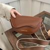 Fashion Wide Shoulder Strap Single Shoulder Messenger Bag Retro Temperament Saddle Bag Early Spring Women
