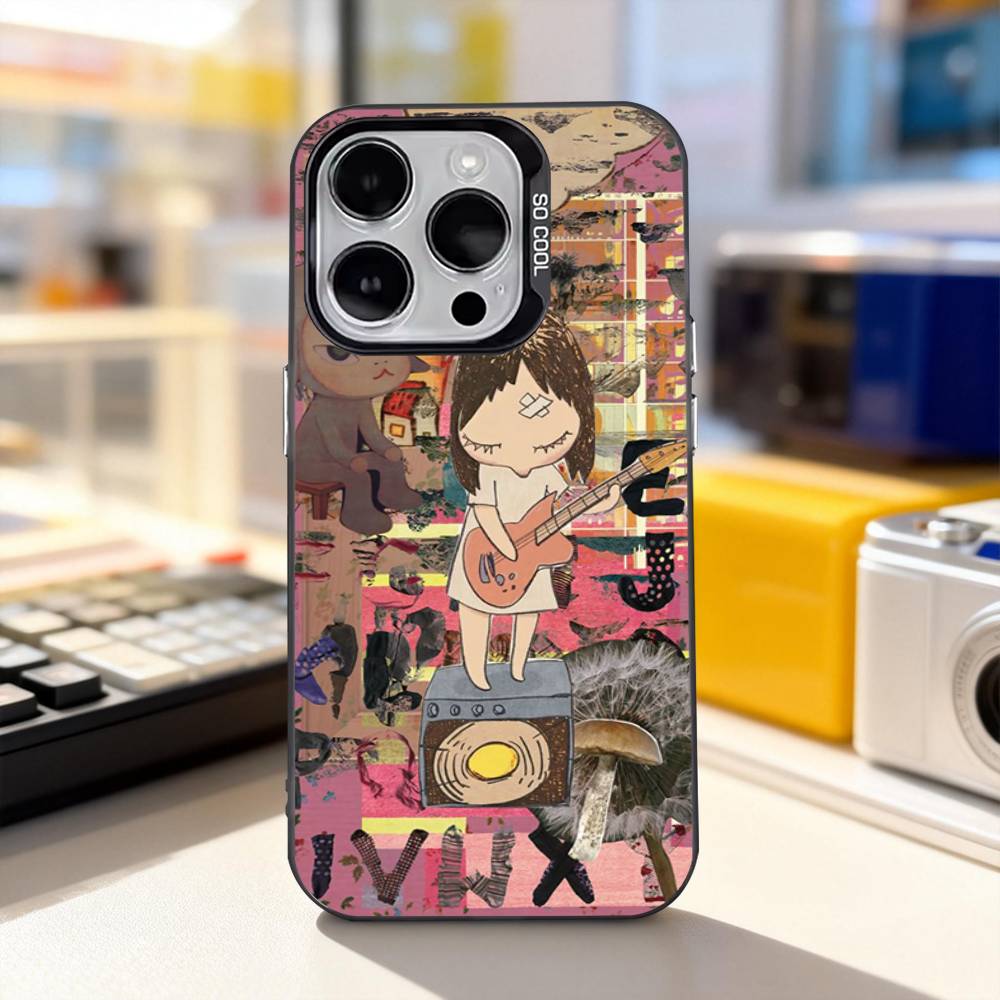 

Y-Yoshitomos Art N-Nara Cute Phone Case For iPhone 17,16,15,14,13,12,11,Pro,XS,Max,Plus,Mini,SE4,E IMD Matte Black iPhone14Pro