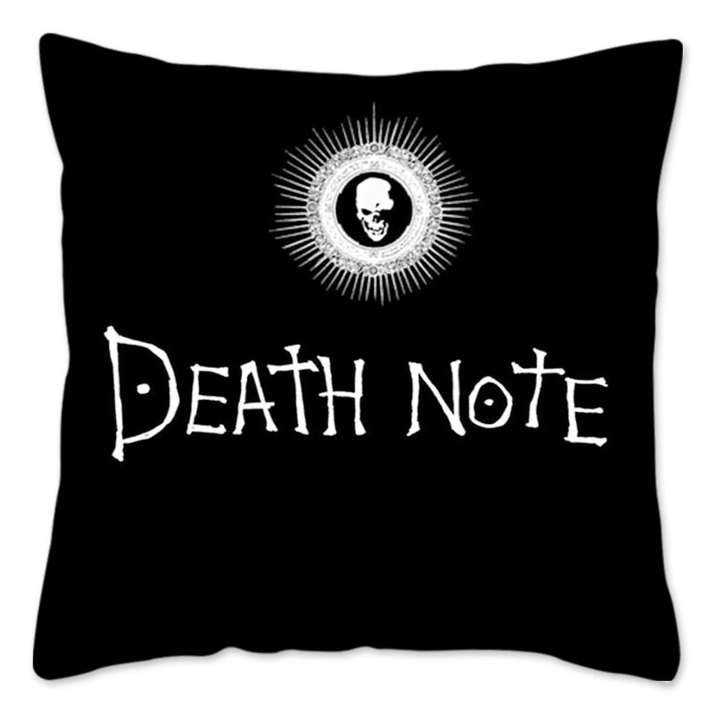 Anime DEATH NOTE Kissenbezug Heimdekoration Polyester Kissenbezug für Sofa Dekokissenbezug Resuable Funda Cojines 45x45