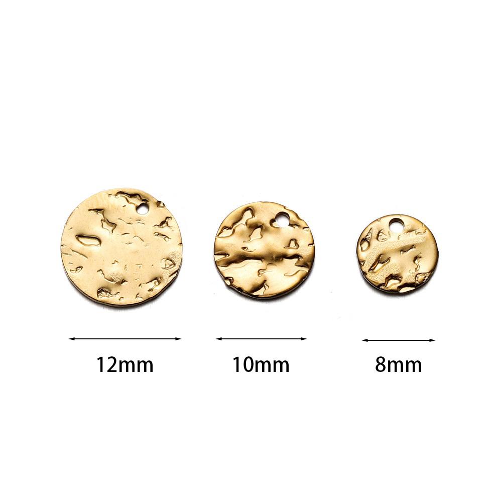 20 teile/los Edelstahl Runde Falten Charms Anhänger Zubehör Für DIY Halskette Armband Schmuck Machen
