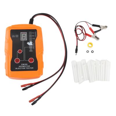 Automotive Fuel Injector Tester Cleaning Tool Kit 2 In 1 Function 8 Adapters and 8 Pulse Modes DIY Tool 4 Wire Dual