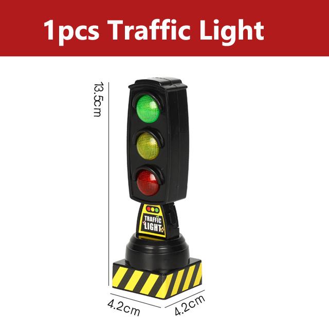 Singing Traffic Light Toy Magnetic Train Wooden Train Track Accessories Scene Road Sign with Light and Sound Railway Toys