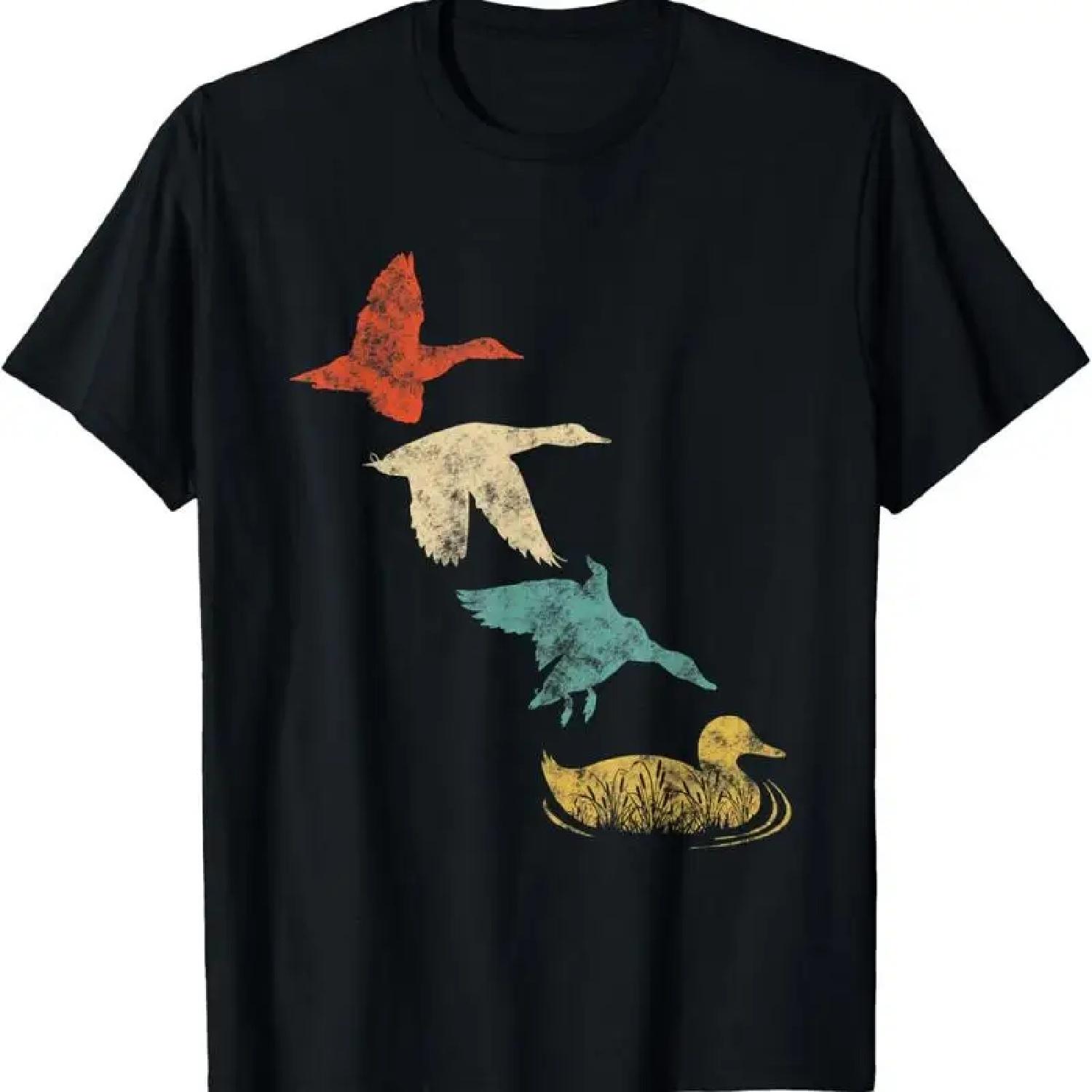 Duck Hunting Retro Style T Shirt S