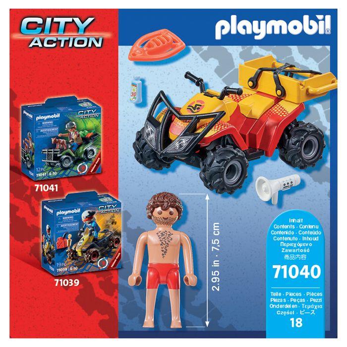 PLAYMOBIL - City Action 71040 Sauveteur en mer et quad - Blanc - Enfant - Mixte - A partir de 4 ans
