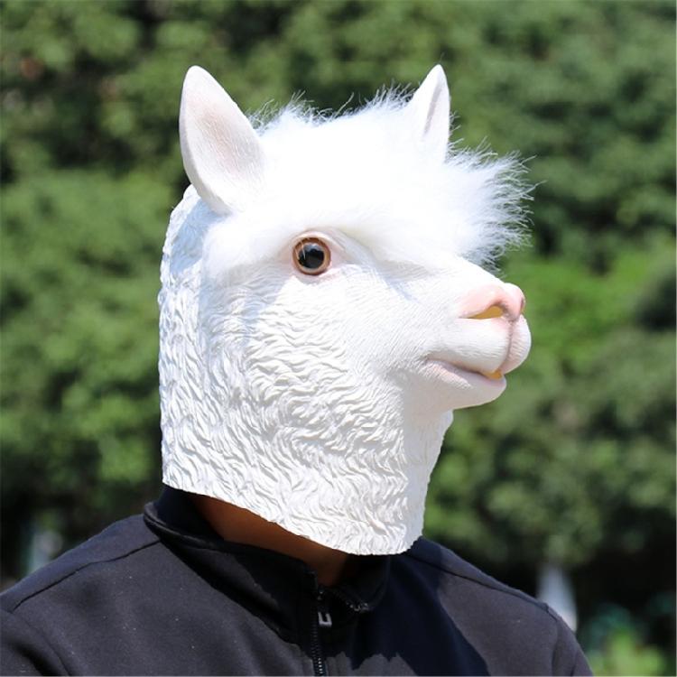 Maschera di Carnevale Pecora di Halloween Maschera Animale Cosplay a Testa Intera per Donna Uomo Travestimenti di Halloween Cosplay Carnevali
