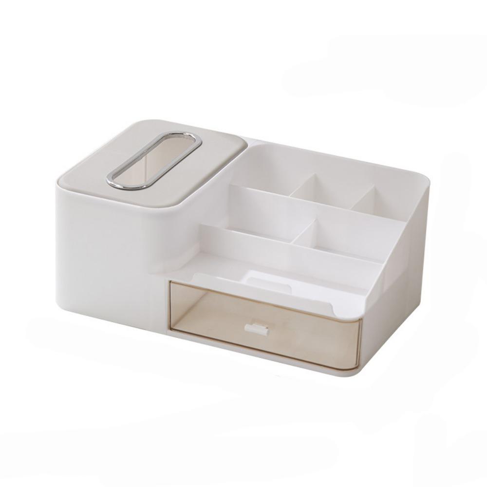 

Dustproof Cosmetics Storage Case Space Saving Tissue Box Practical Stationery Organizer Bathroom