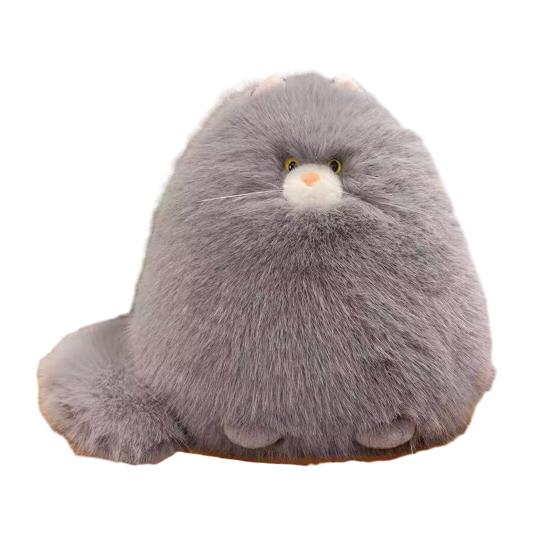 

Плюшева іграшка Перський кіт Пухнасте набите товсте кошеня Плюшева іграшка Імітація тварини Лялька Декорація для дому Вітальні Спальні Подарунок на День народження для малюків Хлопчиків Дівчаток S сірий