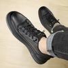 Zapatos Casuales de Hombre de Alta Calidad Zapatillas Transpirables para Hombre con Cordones Zapatos Planos de Cuero para Hombre Cómodos Zapatos de Skate para Hombre Calzado Masculino