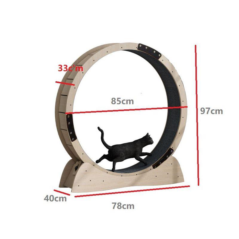 

Кошачий самоходный бесшумный ролик для беговой дорожки Большой тренажер для фитнеса Игрушка для кошек Многослойное колесо для бега из массива дерева Товары для питомцев Log color density board small size own group