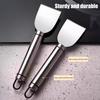 2Pcs Stainless Steel Pot Scraper Double-Ended Kitchen Grease And Burnt Food Remover Ice Scraper for Freezer Rust-Proof Essential Tool for Cookware &