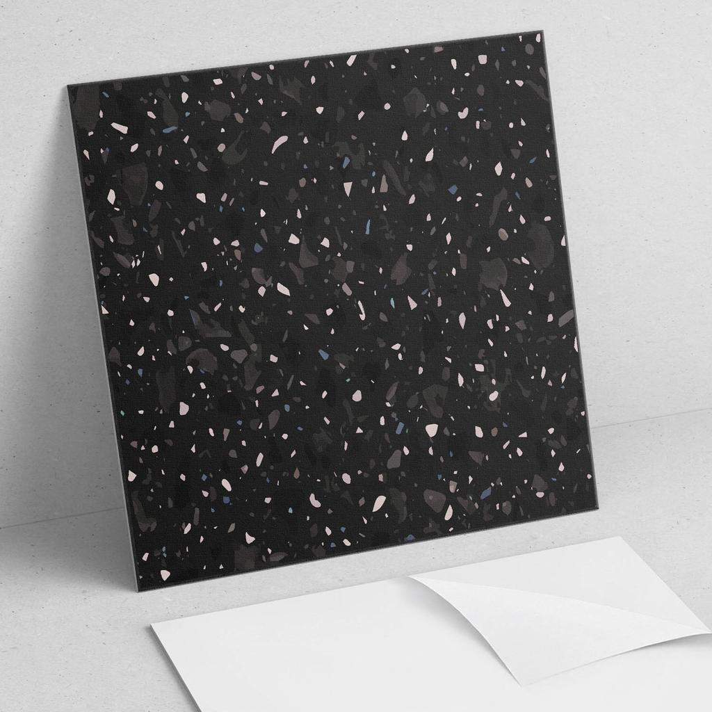 Komplet Kafelków Winylowych Prosty Montaż Abstrakcyjny Wzór Terrazzo 20X20X20 Cm