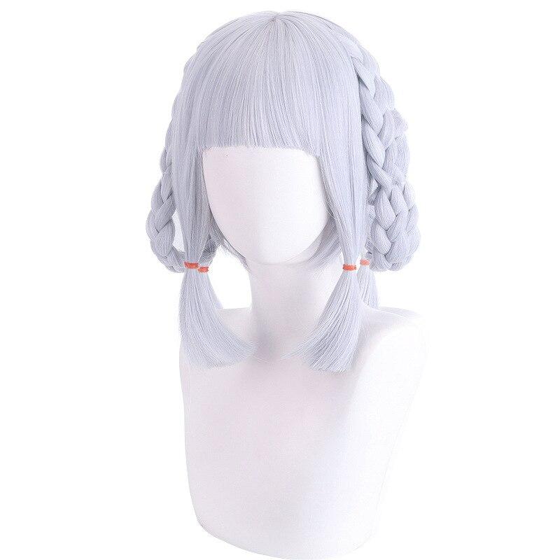 Kamisato Ayaka Cosplay Wig New Skin Genshin Impact Cosplay Braided Wig Cosplay Anime Cosplay Wigs Heat Resistant Synthetic Wigs